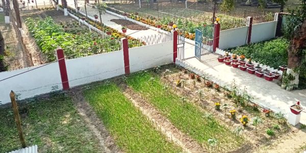 শাকসবজিতে ভরে উঠেছে থানার পতিত জমি